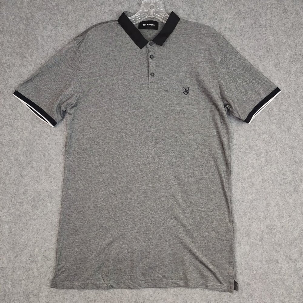 Kooples Shirt Mens Size S Womens M Polo Gray Academia Preppy Lightweight NEW - Picture 1 of 11
